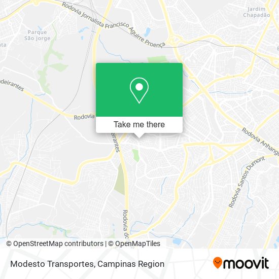 Modesto Transportes map