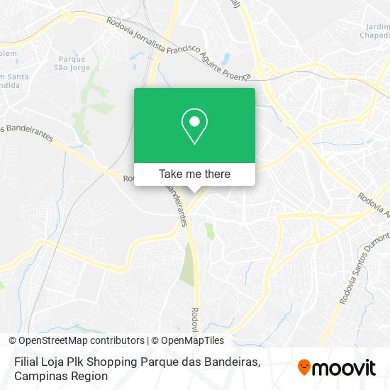 Mapa Filial Loja Plk Shopping Parque das Bandeiras