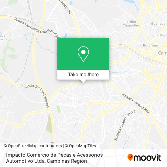 Mapa Impacto Comercio de Pecas e Acessorios Automotivo Ltda