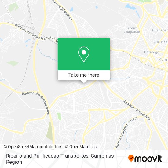 Mapa Ribeiro and Purificacao Transportes