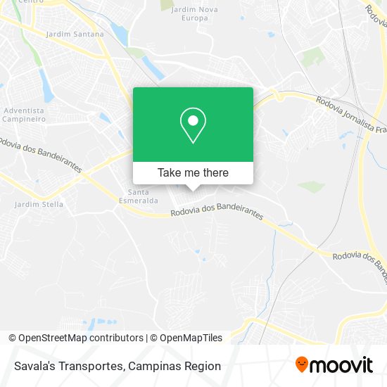 Savala's Transportes map