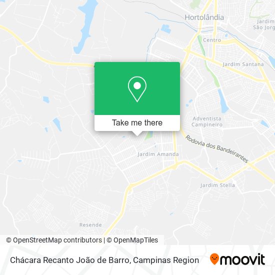 Chácara Recanto João de Barro map