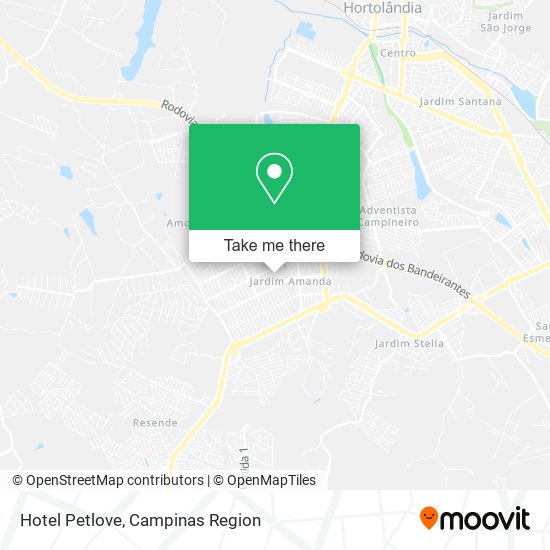 Hotel Petlove map