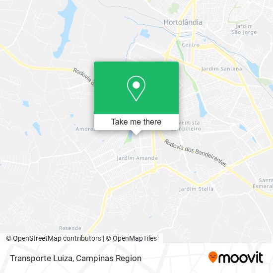 Transporte Luiza map