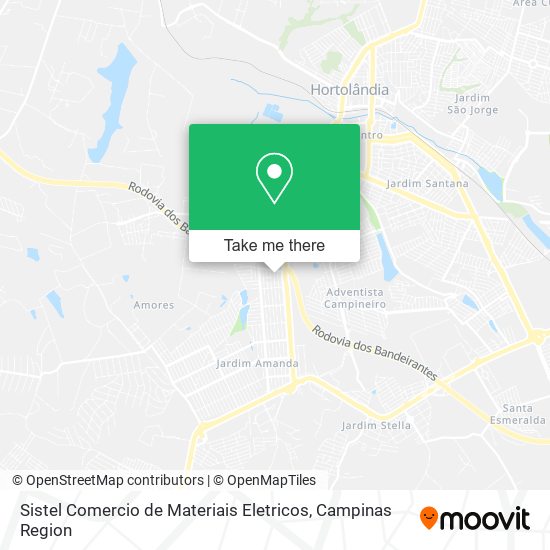 Mapa Sistel Comercio de Materiais Eletricos