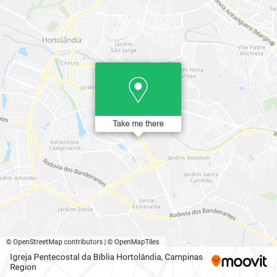 Igreja Pentecostal da Bíblia Hortolândia map
