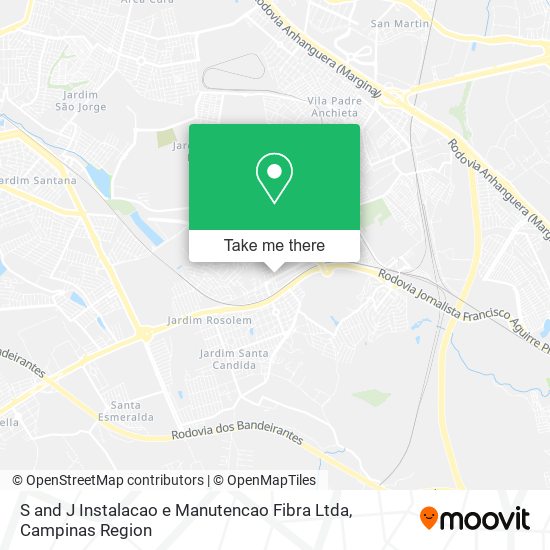 Mapa S and J Instalacao e Manutencao Fibra Ltda