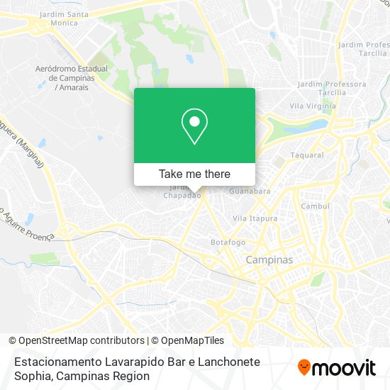 Mapa Estacionamento Lavarapido Bar e Lanchonete Sophia