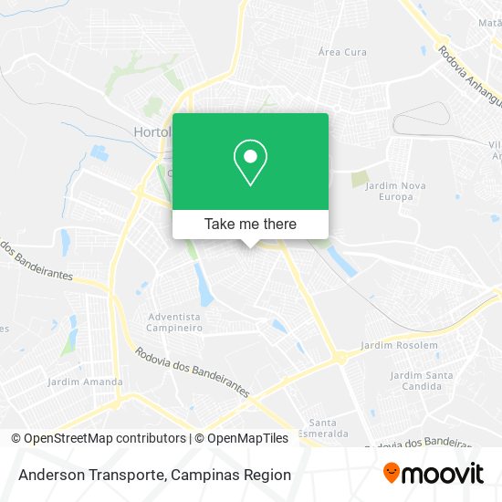 Anderson Transporte map