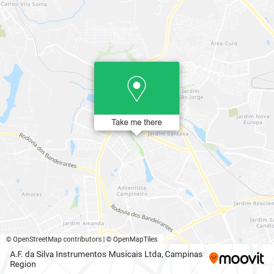 Mapa A.F. da Silva Instrumentos Musicais Ltda