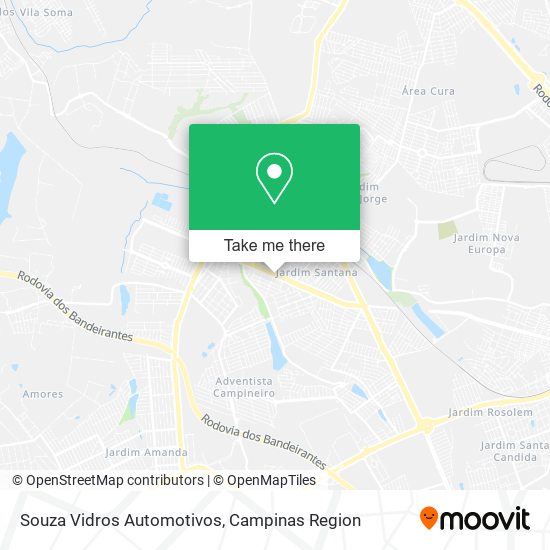 Mapa Souza Vidros Automotivos