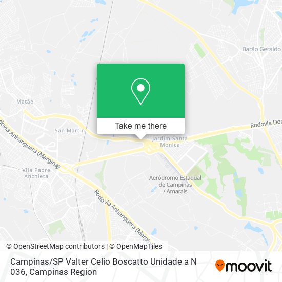 Mapa Campinas / SP Valter Celio Boscatto Unidade a N 036