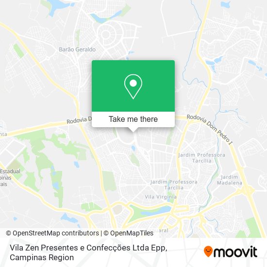 Mapa Vila Zen Presentes e Confecções Ltda Epp