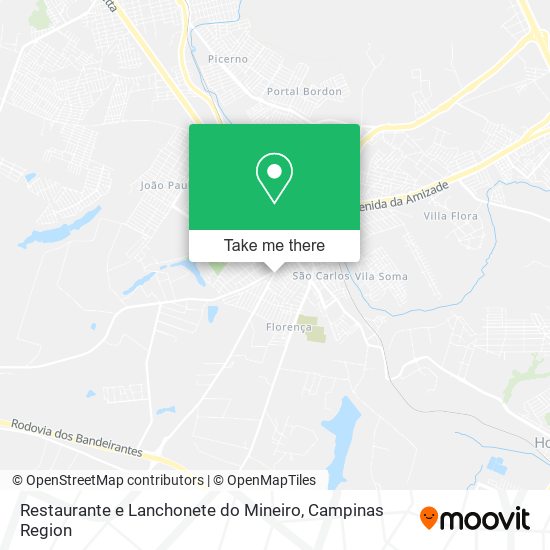 Mapa Restaurante e Lanchonete do Mineiro