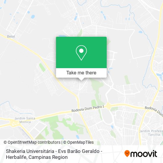 Mapa Shakeria Universitária - Evs Barão Geraldo - Herbalife