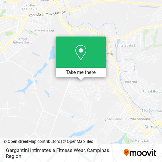 Mapa Gargantini Intimates e Fitness Wear