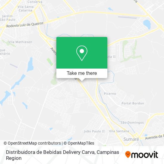 Mapa Distribuidora de Bebidas Delivery Carva