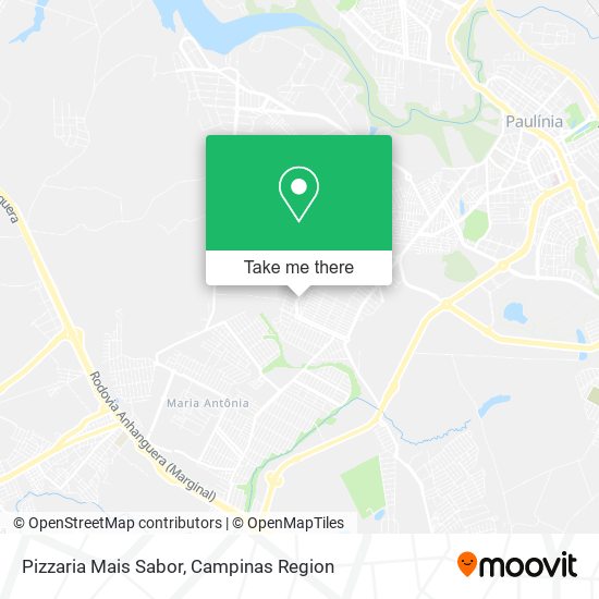 Mapa Pizzaria Mais Sabor