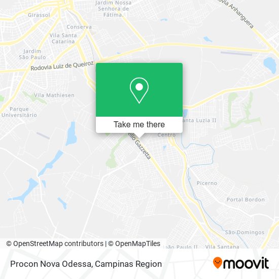 Procon Nova Odessa map