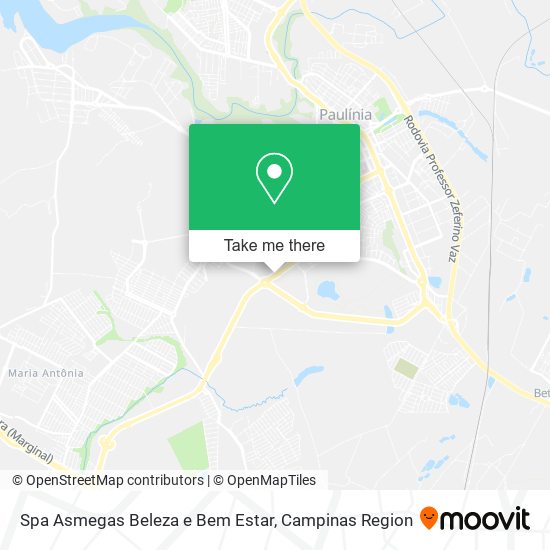 Mapa Spa Asmegas Beleza e Bem Estar