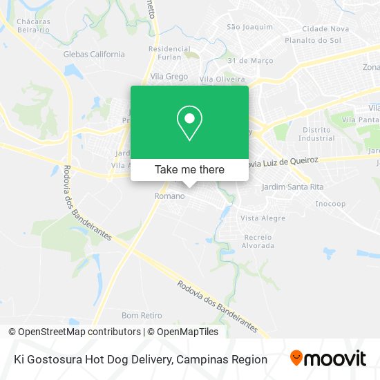 Ki Gostosura Hot Dog Delivery map