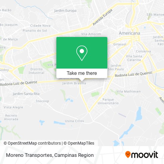 Moreno Transportes map