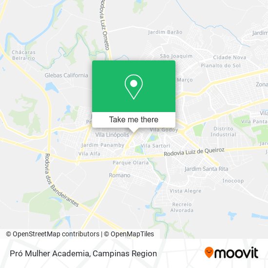 Pró Mulher Academia map