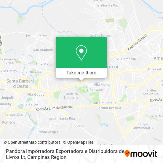 Mapa Pandora Importadora Exportadora e Distribuidora de Livros Lt