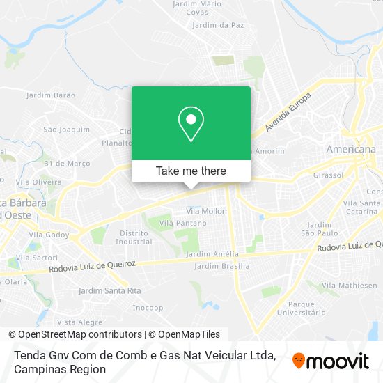 Mapa Tenda Gnv Com de Comb e Gas Nat Veicular Ltda