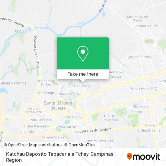 Mapa Katchau Deposito Tabacaria e Tchay