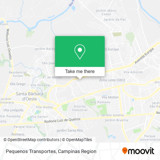 Pequenos Transportes map