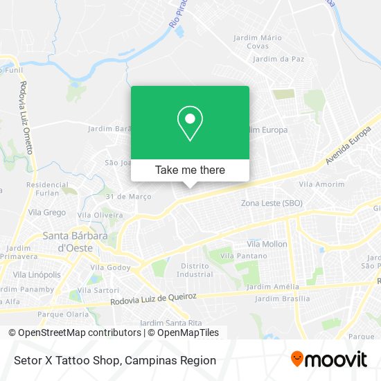 Setor X Tattoo Shop map