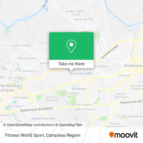 Mapa Fitness World Sport