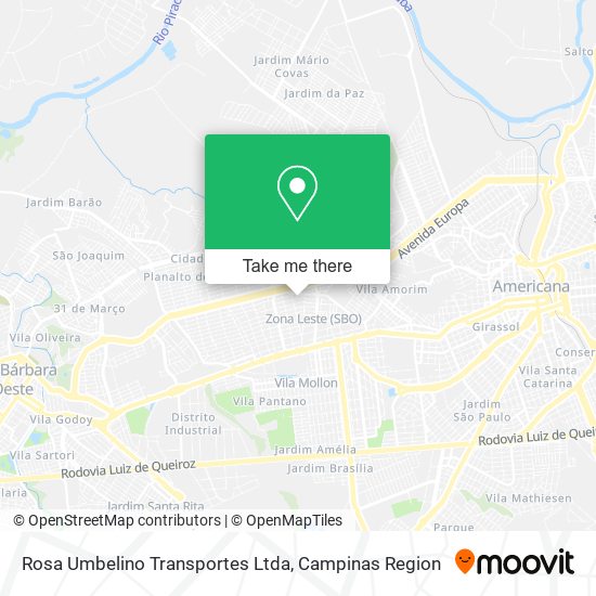 Rosa Umbelino Transportes Ltda map