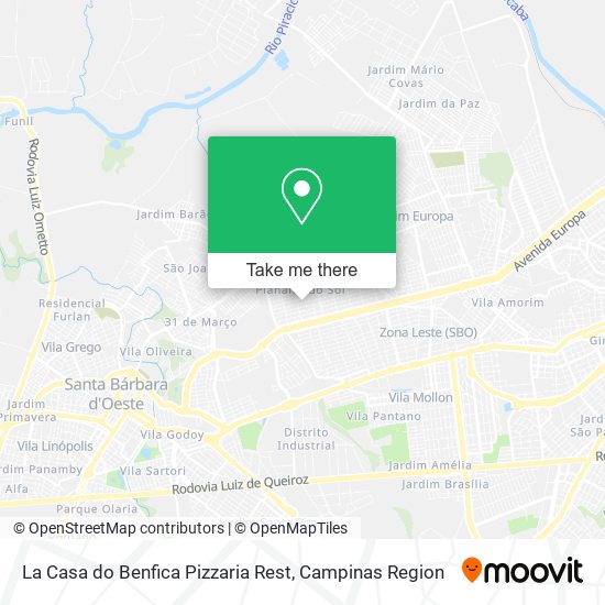 Mapa La Casa do Benfica Pizzaria Rest