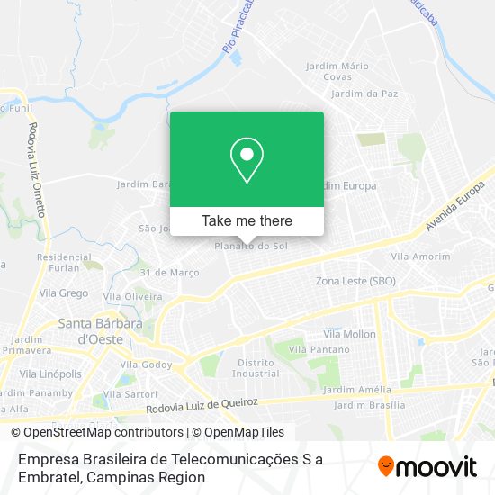 Empresa Brasileira de Telecomunicações S a Embratel map