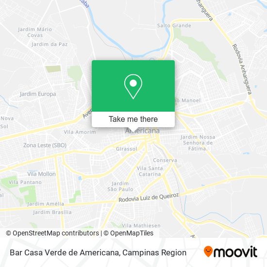 Bar Casa Verde de Americana map