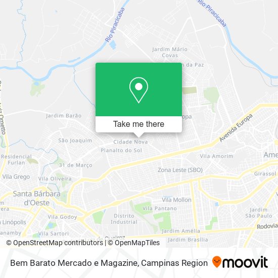Bem Barato Mercado e Magazine map