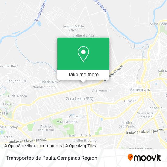 Transportes de Paula map