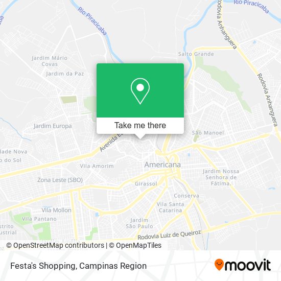 Festa's Shopping map