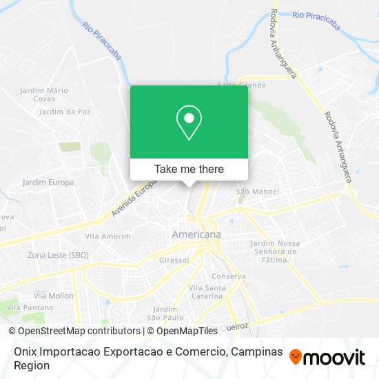 Onix Importacao Exportacao e Comercio map