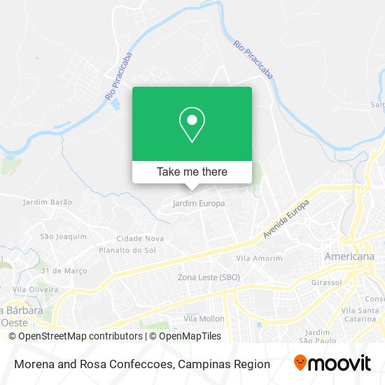 Morena and Rosa Confeccoes map