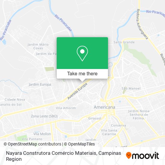 Mapa Nayara Construtora Comércio Materiais