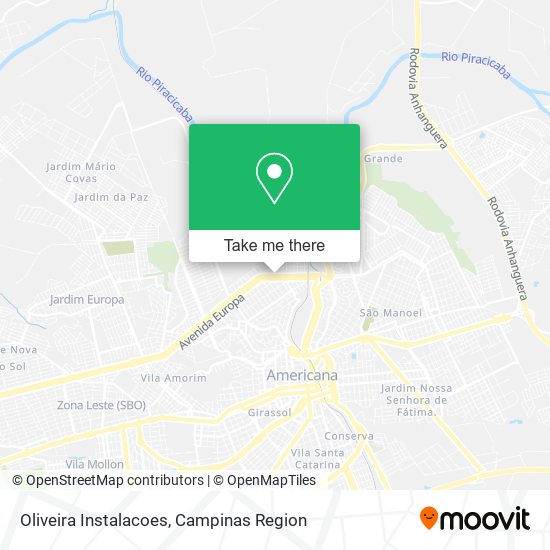 Oliveira Instalacoes map