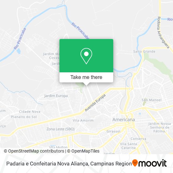 Padaria e Confeitaria Nova Aliança map