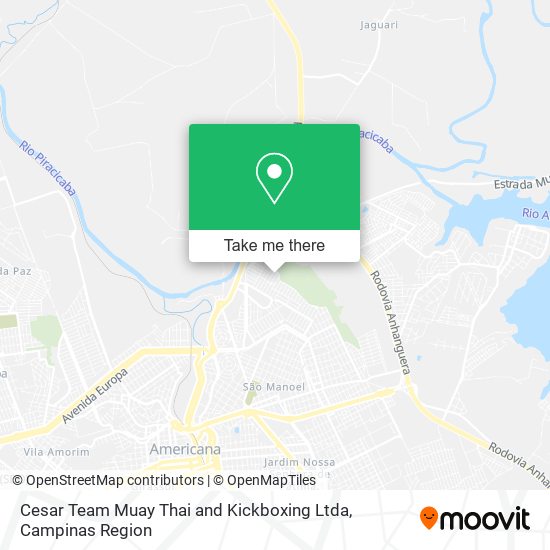 Mapa Cesar Team Muay Thai and Kickboxing Ltda