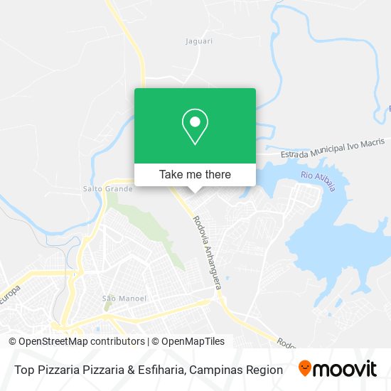 Mapa Top Pizzaria Pizzaria & Esfiharia