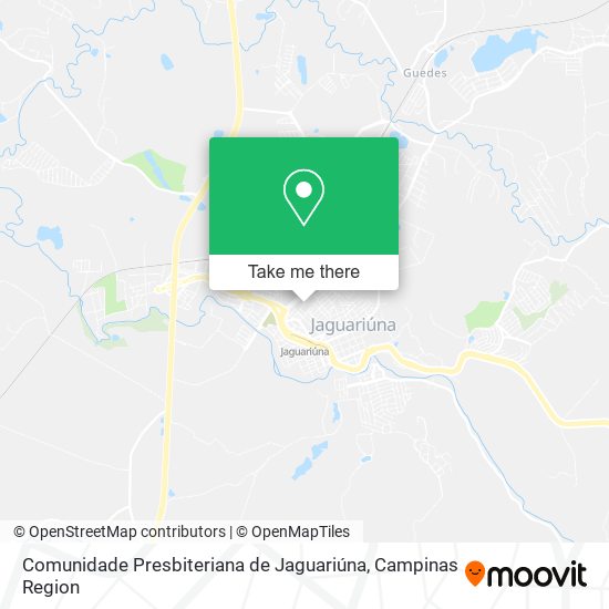Mapa Comunidade Presbiteriana de Jaguariúna
