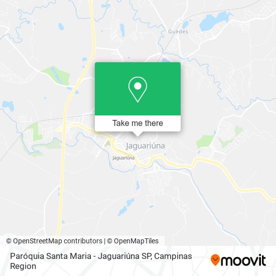 Mapa Paróquia Santa Maria - Jaguariúna SP