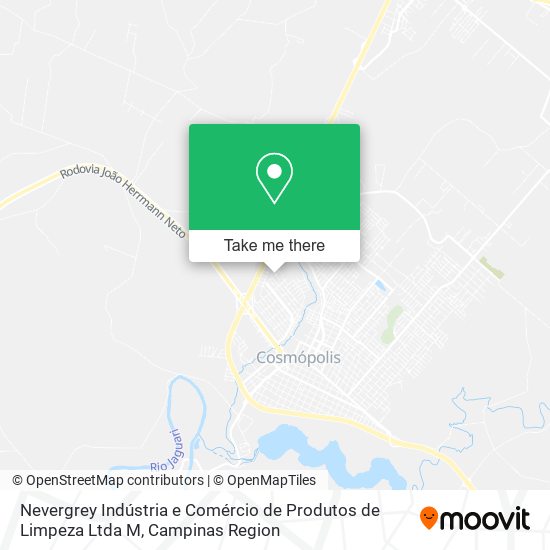 Nevergrey Indústria e Comércio de Produtos de Limpeza Ltda M map